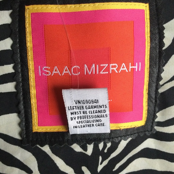 ISAAC MIZRAHI 100% genuine leather women jacket size S - Picture 9 of 9